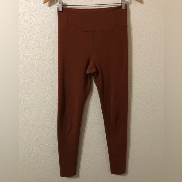 Girlfriend Collective High Rise Compressive Leggings Caramel Orange Brown Medium - Picture 1 of 9